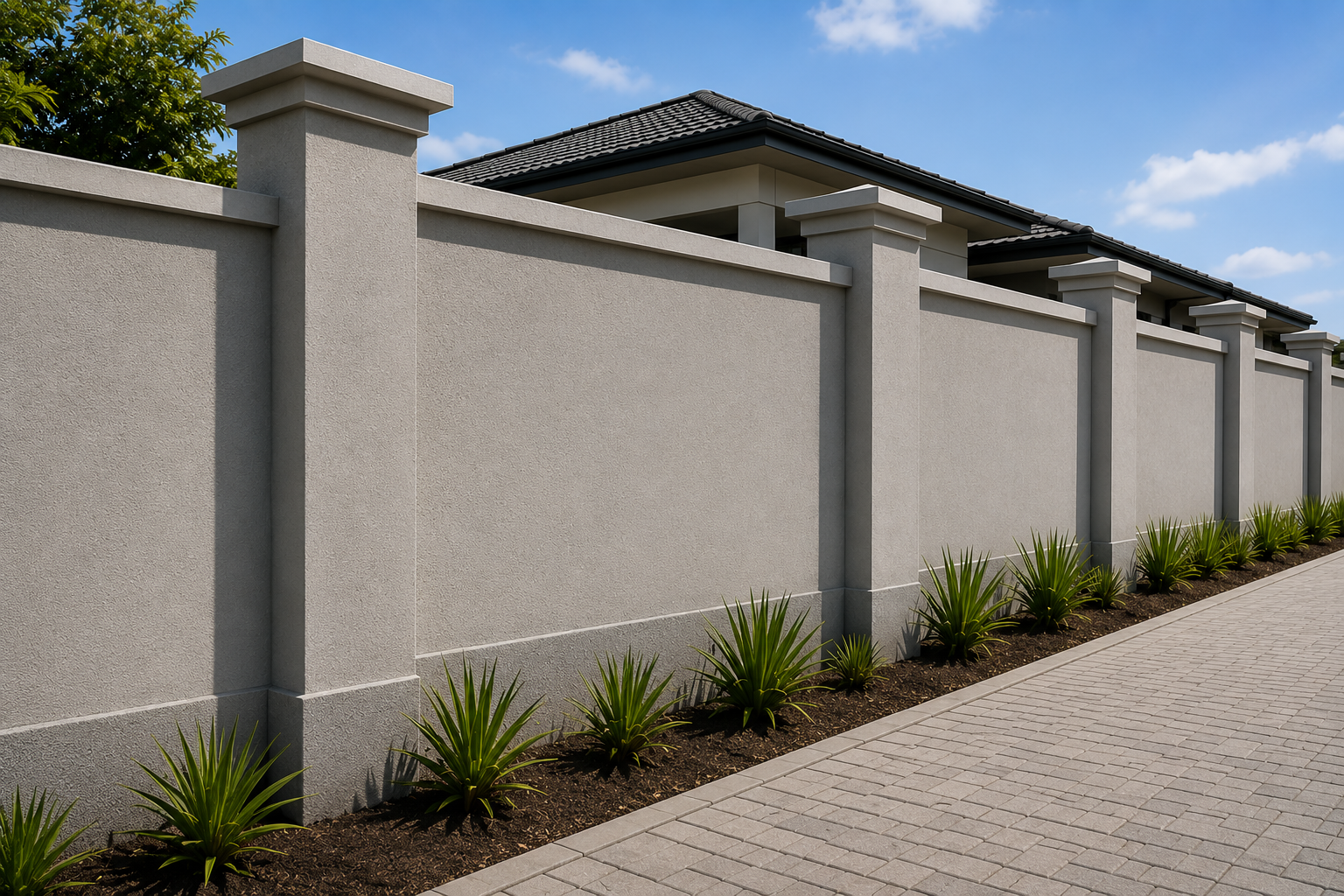 Boundary walls construction